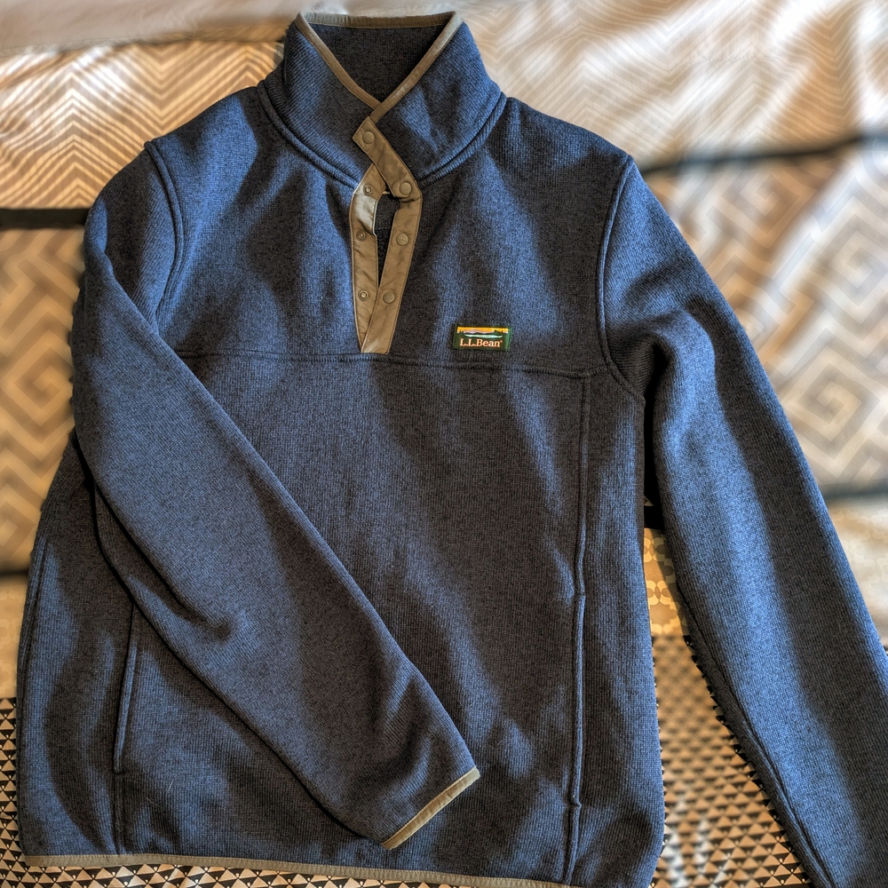L.L. Bean Blue Pullover Fleece